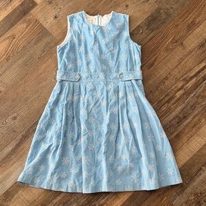 Strasburg blue corduroy snowflake dress size girls 10 years